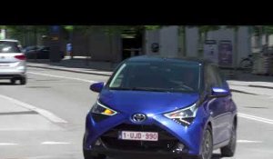 Toyota Aygo in Blue Driving Video