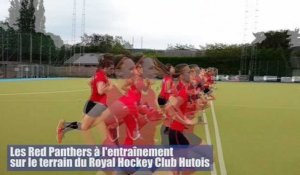 Les Red Panthers à l'entraînement sur le terrain du Royal Hockey Club Hutois ce 7 juin