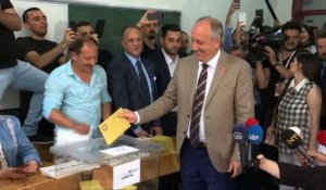 Turquie: le candidat de l'opposition Muharrem Ince vote à Yalova