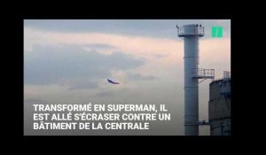 Sur le site de la centrale nucléaire de Bugey, Greenpeace fait s'écraser un drone Superman