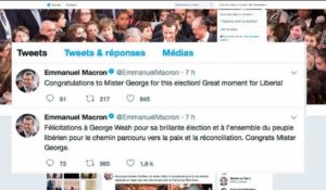 Macron félicite George Weah "pour sa brillante élection"