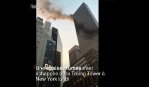 La Trump tower prend feu à New York