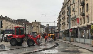 Tram : travaux place St-Pierre