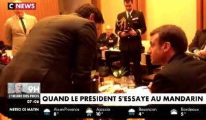 Quand Emmanuel Macron apprend le mandarin - ZAPPING ACTU DU 09/01/2018