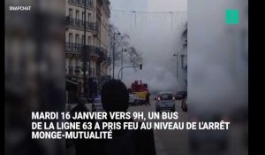 Les images du bus en feu en plein centre de Paris