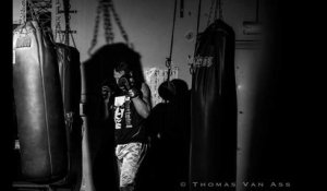 Entrainement de boxe de Geoffrey Battelo à Droixhe