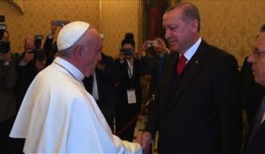 Le président turc Erdogan à Rome, colère de militants pro-kurdes
