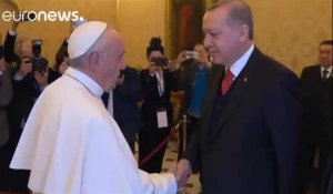 Rencontre crispée entre le Pape et Erdogan