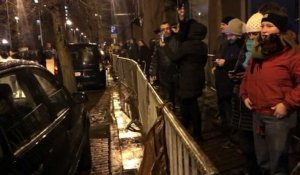 Chaine humaine à Bruxelles pour soutenir les migrants