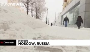 Fortes chutes de neige à Moscou