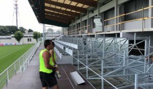 Montage des tribunes