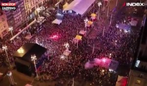 Mondial 2018 - Croatie en finale : L'incroyable joie des supporters à Zagreb (Vidéo)