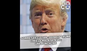 Sommet de l'Otan: Donald Trump crée le malaise avec une punchline