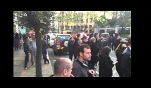 Manifestation de soutien aux pompiers agressés à Ajaccio