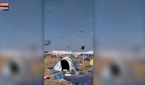 Allemagne : Un tourbillon de tentes en plein festival (Vidéo)