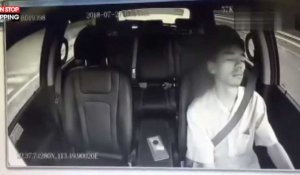 Chine : Un conducteur s'endort au volant et s'en sort très bien (Vidéo)