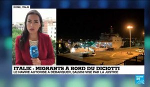 italie : migrants autorisés à débarquer du Diciotti