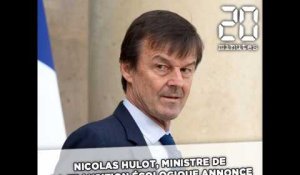 Nicolas Hulot, ministre de la Transition écologique, annonce son départ du gouvernement