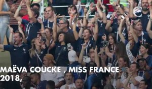 PHOTOS. Coupe du monde 2018 : Iris Mittenaere, Maëva Coucke, Alicia Aylies, supportrices acharnées des Bleus pendant la finale