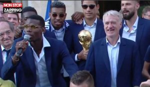 Les Bleus à l'Elysée : Paul Pogba survolté, le footballeur a fait le show ! (vidéo)
