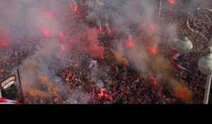 Les supporters croates fêtent l'égalisation contre la France