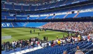 Présentation de Thibaut Courtois dans le stade du Real Madrid