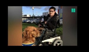 Ce jeune homme handicapé moteur s'est vu privé de son chien assistant à l'entrée d'un Carrefour