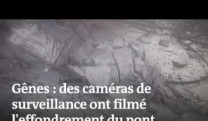 Pont à Gênes : l'accident filmé par la vidéosurveillance