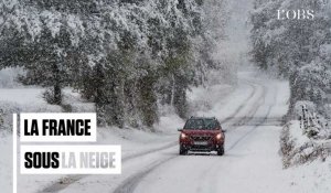 Automobilistes bloqués, foyers sans électricité, routes coupées : les images de la France enneigée