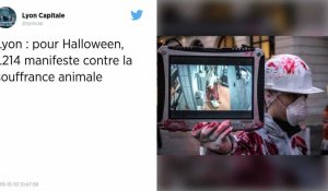 L214 organise des défilés macabres pour Halloween dans toute la France.