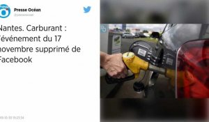 Nantes. Carburant : l'événement du 17 novembre supprimé de Facebook