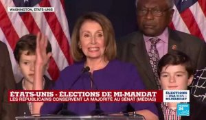 La chef de file des démocrates Nancy Pelosi retrouve son poste de présidente de la Chambre des représentants