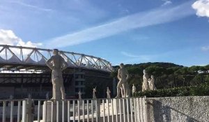 Lazio-OM : calme plat et soleil radieux autour du Stadio Olimpico à 4h30 du coup d'envoi