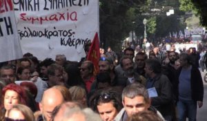 Manifestation des fonctionnaires grecs contre l'austérité