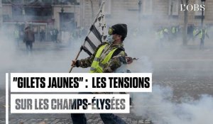 Gilets jaunes : les images des violences sur les Champs-Elysées