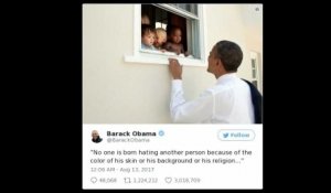 Charlottesville. Le tweet d'Obama citant Mandela est le plus aimé de Twitter