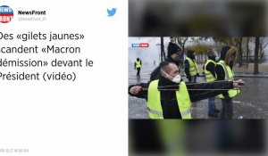 «Macron démission !» : le chef de l'Etat chahuté par des Gilets jaunes à Paris