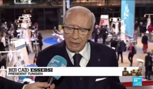 Interview de Beji Caïd ESSEBSI, président tunisien, au Forum sur la Paix à Paris
