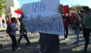 Des Mexicains manifestent contre la caravane de migrants