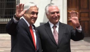 Le président brésilien Michel Temer en visite au Chili