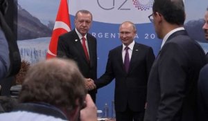 Poutine et Erdogan tiennent une réunion bilatérale au sommet G20