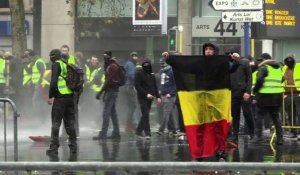 Une manifestation de "gilets jaunes" à Bruxelles dégénère