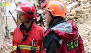 Effondrements d'immeubles à Marseille : les images des pompiers en plein déblaiement des gravats
