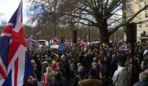 Londres : une manifestation pro-Brexit menée par Tommy Robinson