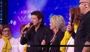 Patrick Bruel apporte subtilement son soutien aux "gilets jaunes" lors de la 32e édition du Téléthon, samedi 8 décembre 2018 - France 2