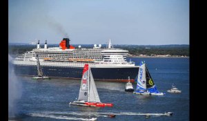 "Queen Mary 2" vs Trimaran : l'improbable course