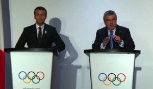 JO-2024: le monde a besoin des "valeurs de l'olympisme" (Macron)