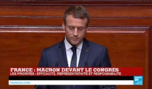 Macron devant le Congrès : "Je proposerai que le Parlement soit élu avec une dose de proportionnelle"