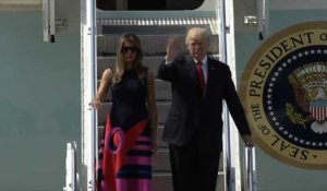 Arrivée de Donald Trump à Hambourg pour un G20 sous tension