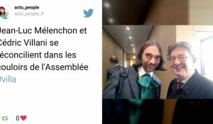 Jean-Luc Mélenchon et Cédric Villani se réconcilient dans les couloirs de l'Assemblée